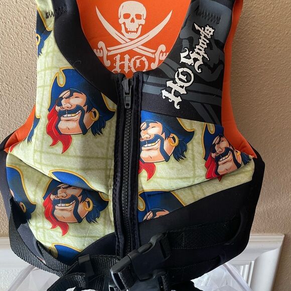 HO Sports Kids Pirate Life Vest 30-50 Pounds - Picture 2 of 11